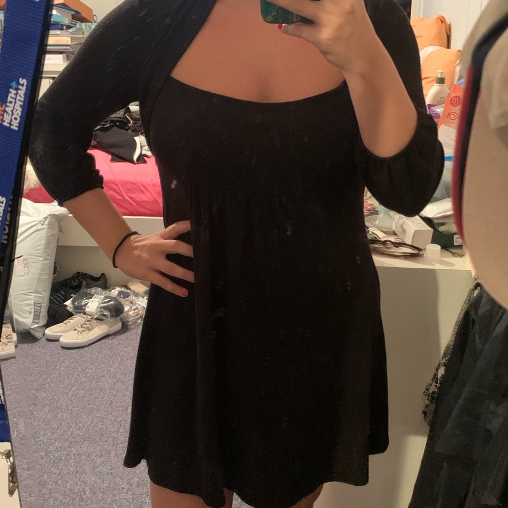 Black Janette Sweater Dress